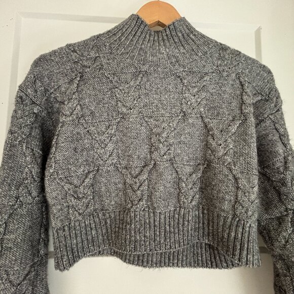 Monkl Grey Cropped Sweater - Picture 2 of 4